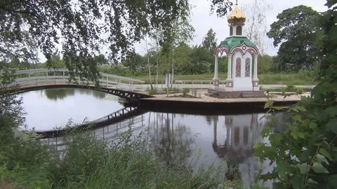 Church on the lake Stock Footage 78233239