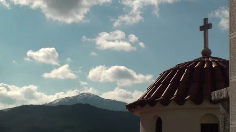 Church in landscape Видео 33139384