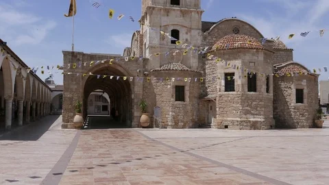 Church in Larnaca. Cyprus Video stock 70447857