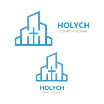 Church logo design. Stock Illustration