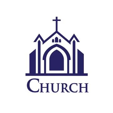 Church logo Illustrazione stock
