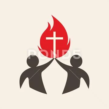 Church logo. Loving Christ and the Gospel His disciples Stock Illustration