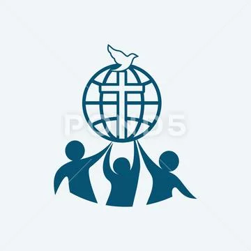 Church logo. Loving Christ and the Gospel His disciples Stock Illustration