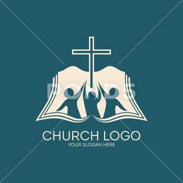 Church logo. Loving Christ and the Gospel His disciples Stock Illustration