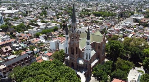Church of Lourdes in Santos Lugares, Tres de Febrero Stock Photos