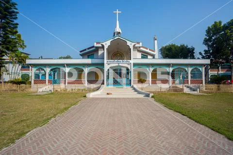 Church of Mary, An old-age historic Catholic church at Bangladesh ...