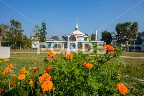 Church of Mary, An old-age historic Catholic church at Bangladesh ...