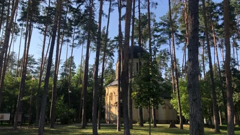 Church in the middle of the forest. Stock Footage 160907860