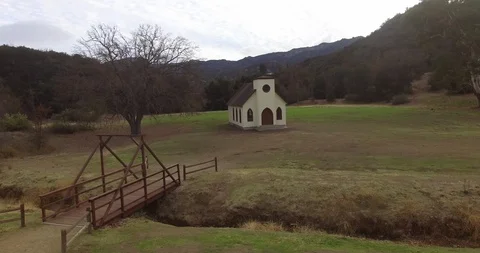 Church in the middle of nowhere Stock Footage 85488333