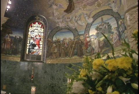 Church Mosaic push Stock Footage 144224