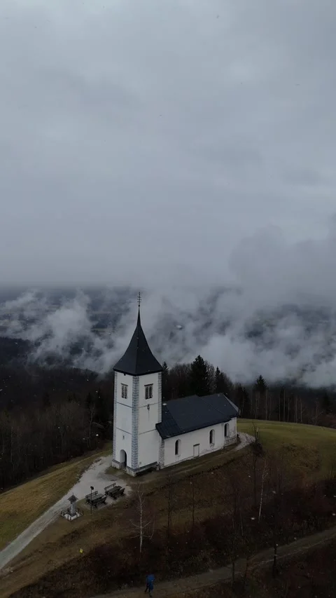 Church on a mountain Stock Footage 307417505