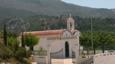 Church in the mountains Stock Footage 524209
