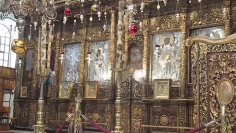 Church of the Nativity. Bethlehem Video stock 99789272