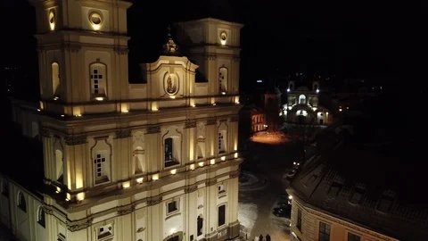 Church at night Stock Footage 102185784