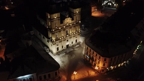 Church at night Stock Footage 102185820