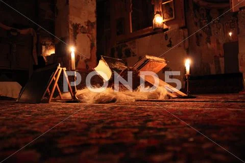 In church at night Stock Photos