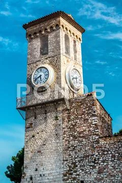 Church notre dame d'esperance. famous landmark in cannes city, france Stock Photos
