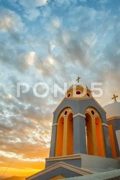 Church in Oia, Santorini Stock Photos
