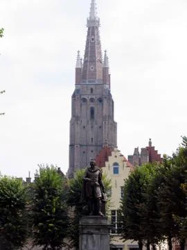 Church of Our Lady in bruges Stock Photos