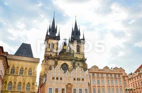 Church of Our Lady before Tyn in Prague, Czech Republic photographed in Stock Photos