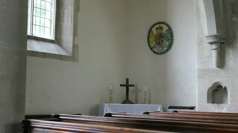 Church pan alter to alter Video stock 851355