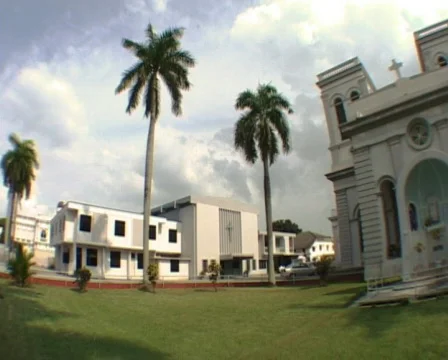 Church Pan Left To Right Stock Footage 118404