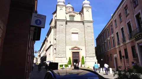 Church panoramic in town Stock Footage 63318841