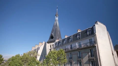 A church in Paris Stock Footage 138900495