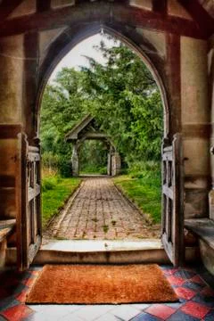 The Church Path Stock Photos