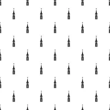Church pattern Illustrazione stock