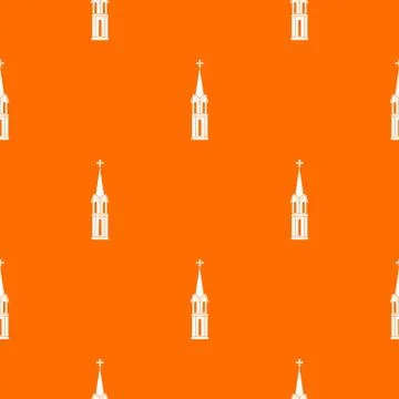 Church pattern seamless 스톡 일러스트