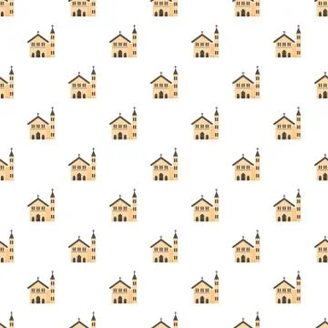 Church pattern seamless イラスト素材