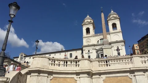 Church of Piazza di Spagna Stock Footage 119156232