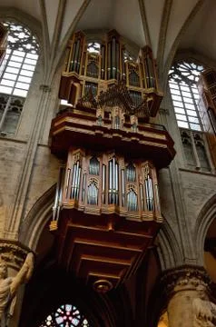 Church pipe organ Stock Photos