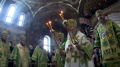 Church prayer Stock Footage 98638369
