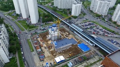 Church Reconstruction Stock Footage 76424920