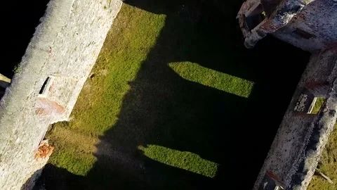 Church Ruin Spin Stock Footage 140507702