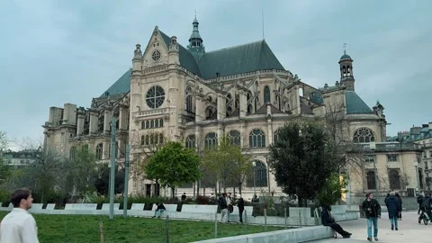 The Church of Saint-Eustache 2 edit Stock Footage 346650313