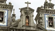 Church Of Saint Ildefonso Timelapse Hyperlapse, Covered With Typical Portuguese Stock Footage