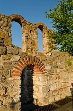 The Church of Saint Sofia- an Eastern Orthodox church in Nesebar- is part of Stock Photos