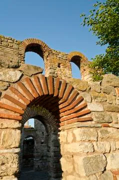 The Church of Saint Sofia- an Eastern Orthodox church in Nesebar- is part of Stock Photos