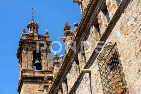 Church of San Juan del Mercado (Real Parroquia de los Santos Juanes) In Valen Stock Photos