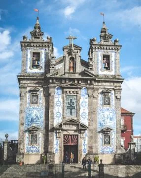 Church of Santo Ildefonso, in Porto, Portugal Stock Photos