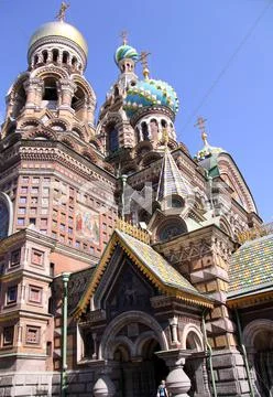 Church of the Savior on Blood - very famous landmark in Saint Pe Stock Photos