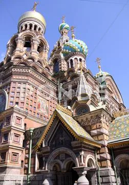 Church of the Savior on Blood - very famous landmark in Saint Pe Stock Photos