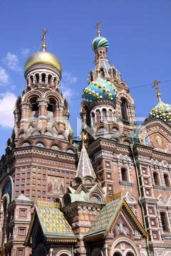 Church of the Savior on Blood - very famous landmark in Saint Pe Stock Photos