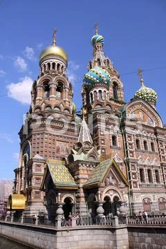 Church of the Savior on Blood - very famous landmark in Saint Pe Stock Photos
