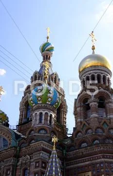 Church of the Savior on Blood - very famous landmark in Saint Pe Stock Photos