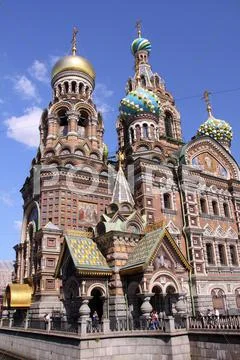 Church of the Savior on Blood - very famous landmark in Saint Pe Stock Photos