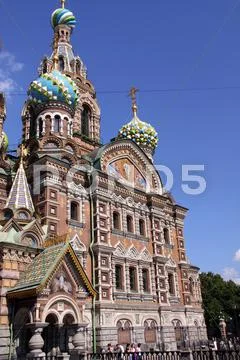 Church of the Savior on Blood - very famous landmark in Saint Pe Stock Photos